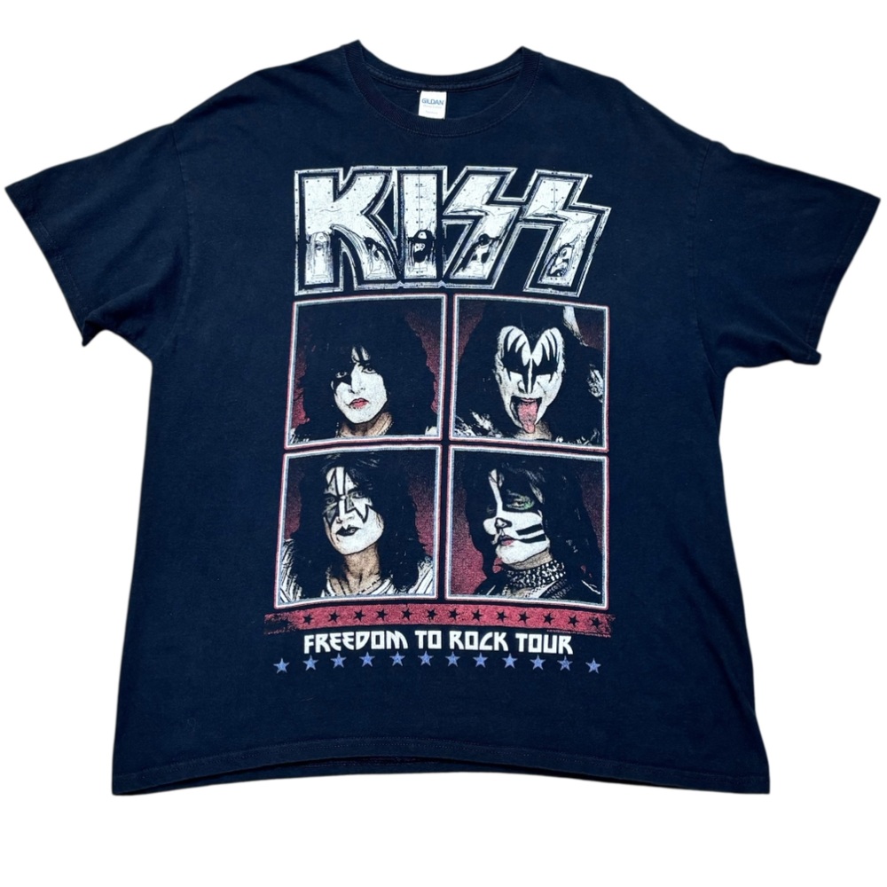 Kiss 2 Sided Freedom to Rock Tour Edmonton Calgary Canada 2016 Concert Tee XL